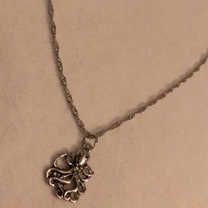 Silver octopus necklace